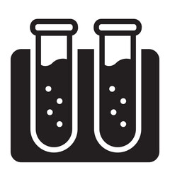 test tube glyph icon
