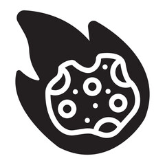 Asteroid glyph icon