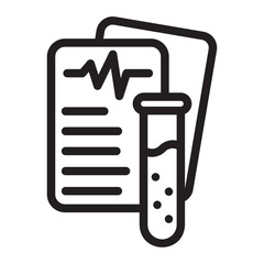 experiment results line icon