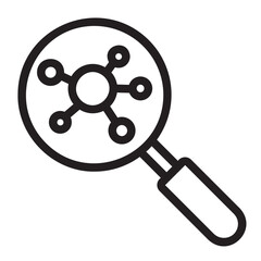 Obraz premium chemical analysis line icon
