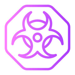 biological hazard gradient icon