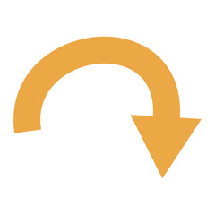 大きく曲がる矢印