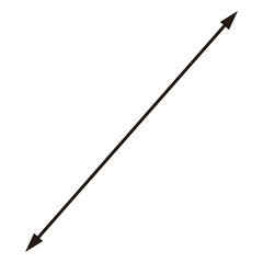 上下に向いた矢印のイラスト（双方向）