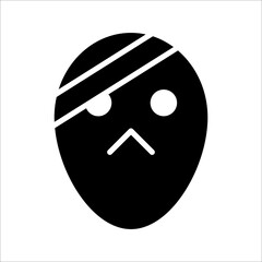 Ghost, halloween icon, on a white background.