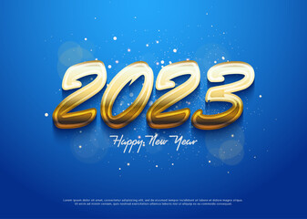new year 2023 with elegant classic numbers.