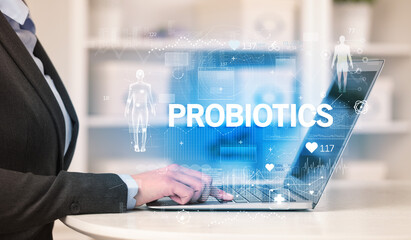 Doctor working a health check