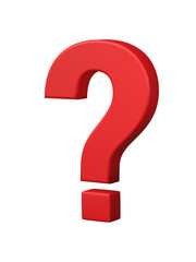 Question Mark icon 3D render.