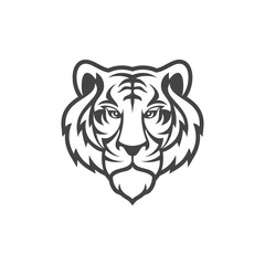 tiger logo design vector illustration, emblems, badges, labels template and t-shirt design element