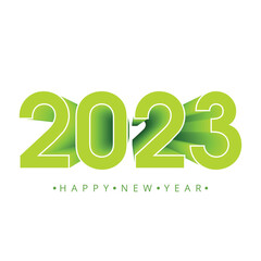 Happy new year 2023 card holiday with white background