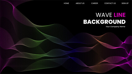 Wave line effect background and wallpaper. Modern and minimalism theme 