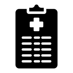 Obraz premium medical report glyph icon