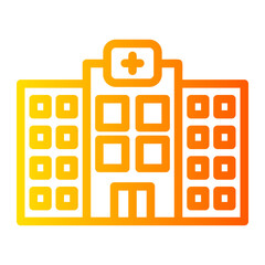 hospital gradient icon