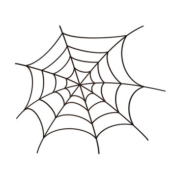 Cute spiderwebs halloween watercolor clipart