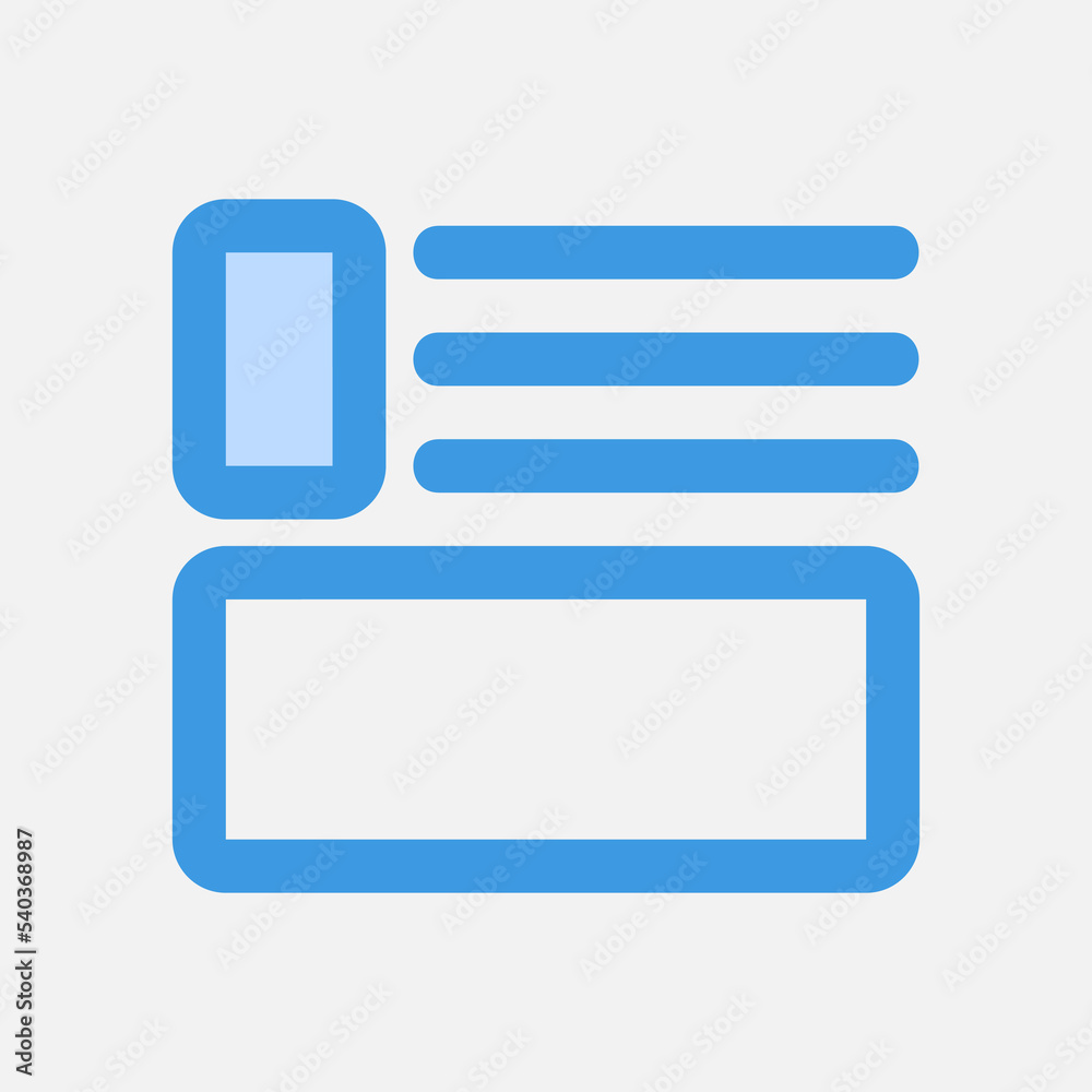 Wall mural layout icon in blue style, use for website mobile app presentation