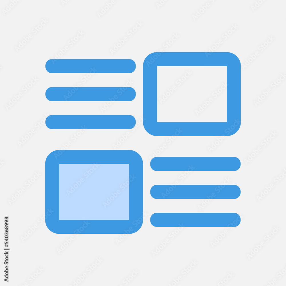 Wall mural layout icon in blue style, use for website mobile app presentation