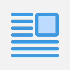 Fototapeta premium Layout icon in blue style, use for website mobile app presentation