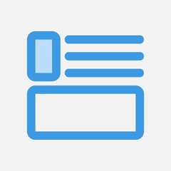 Obraz premium Layout icon in blue style, use for website mobile app presentation