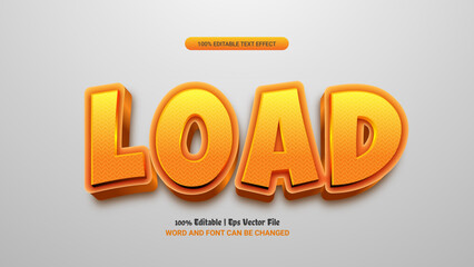 Load 3d editable premium vector text effect