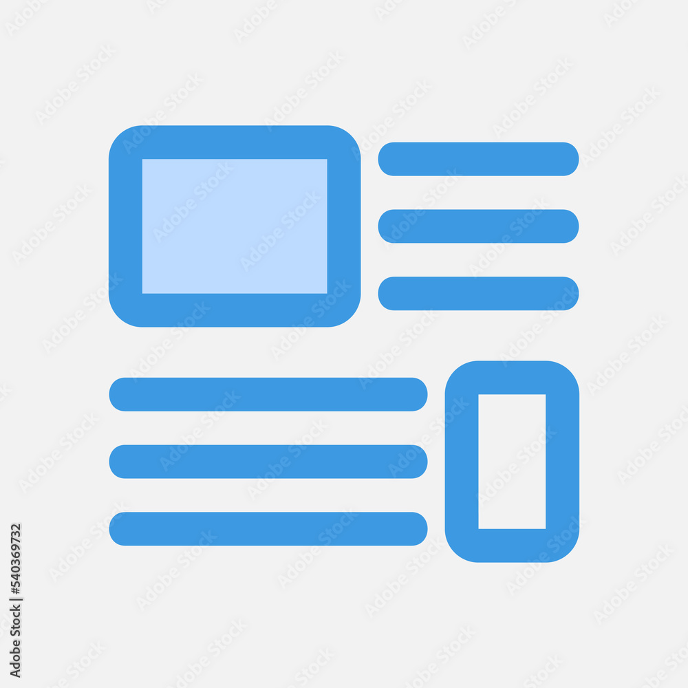 Wall mural layout icon in blue style, use for website mobile app presentation