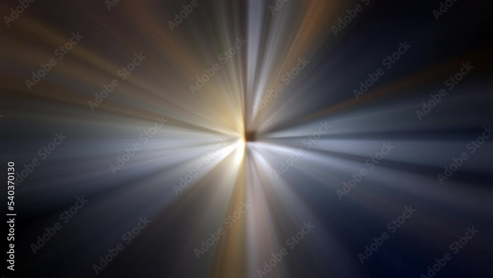 Wall mural abstract loop rotating glow yellow blue white radial flicker shine flare light sparking with center 