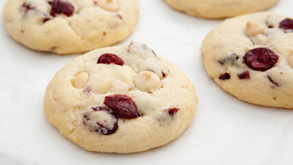Lemon cranberry white chocolate cookie