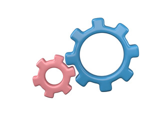 Cogwheel Gear icon 3D render.