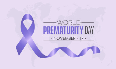 Vector illustration design concept of ​World Prematurity Day observed on November 17