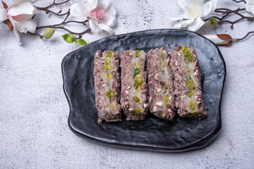 Korean traditional food steamed rice cake