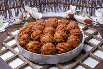 Delicious Korean food dessert Walnut cookie (Hodugwaja)