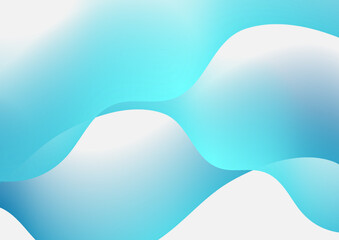 Light blue smooth glossy waves abstract background. Vector elegant design