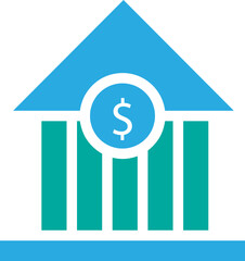 bank icon line art design vector illustration on white background.eps