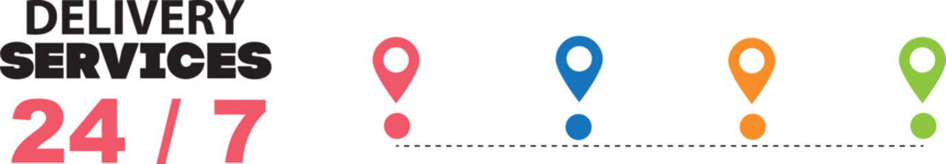 Route with dash line trace and finish point. 