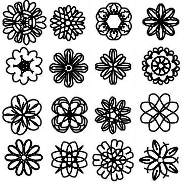 Flower set icon. Editable vector pictogram isolated on a white background. Trendy line symbol for mobile app and website design. Premium icon pack in trendy line style.