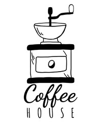 coffee grinder and coffee beans