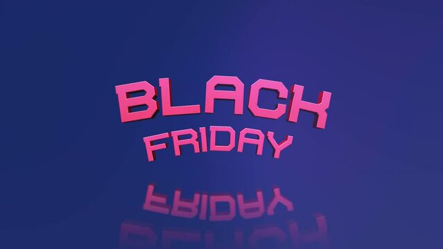 Modern Black Friday text on blue gradient, motion abstract holidays, business and corporate style background