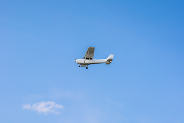 Light aircraft in the sky
