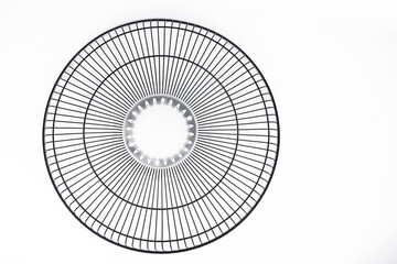 Front guard Fan blades or propellers made of wire or metal, isolated on a white background