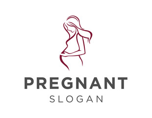 Obraz na płótnie Canvas Logo design about Pregnancy on a white background. created using the CorelDraw application.