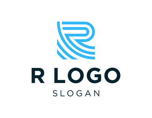 Logo design about R letter on white background. created using the CorelDraw application.