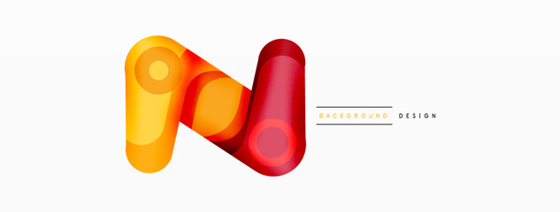 Modern stylish geometric background. Abstract round shapes composition for wallpaper, banner, background or landing