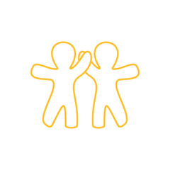 Friends icon vector illustration isolated on white background. Friendship sign. Best friend symbol
