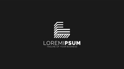 Abstract L logo letter icon sign company logotype vector design