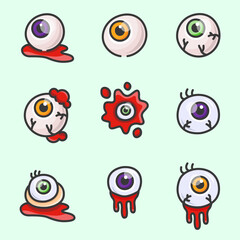 Obraz premium Halloween monster eye ball scary