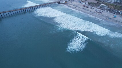 Drone Aerial Sky Oceanside Pier