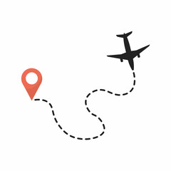 Aircraft routes. Travel and tourism concept.