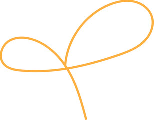 Decorative hand drawn line shapes, Outline doddle lines element best for graphic design, printing, wallpaper and background