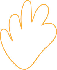 Decorative hand drawn line shapes, Outline doddle lines element best for graphic design, printing, wallpaper and background