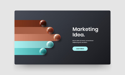 Isolated book cover vector design concept. Simple realistic balls pamphlet illustration.