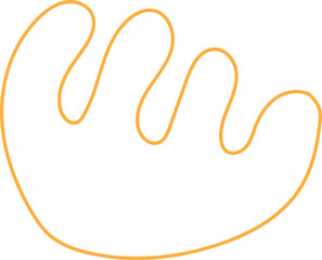 Decorative hand drawn line shapes, Outline doddle lines element best for graphic design, printing, wallpaper and background