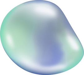 Chrome Futuristic Freeform Gradient Shape